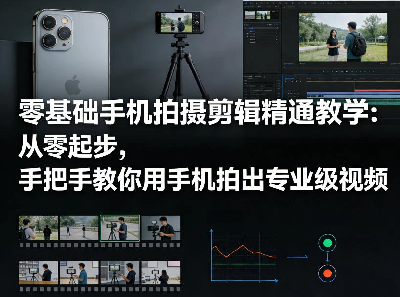 零基础手机拍摄剪辑精通教学：从零起步，手把手教你用手机拍出专业级视频-科技美南博客