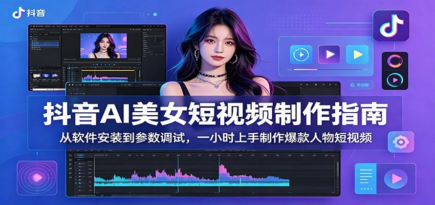 抖音AI美女短视频制作指南：从软件安装到参数调试，一小时上手制作爆款人物短视频-科技美南博客