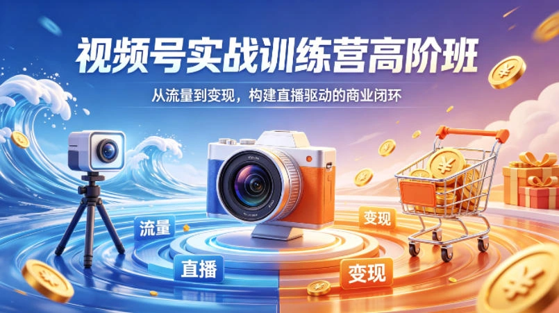 视频号实战训练营高阶班，从流量到变现，构建直播驱动的商业闭环(26年4月)-科技美南博客