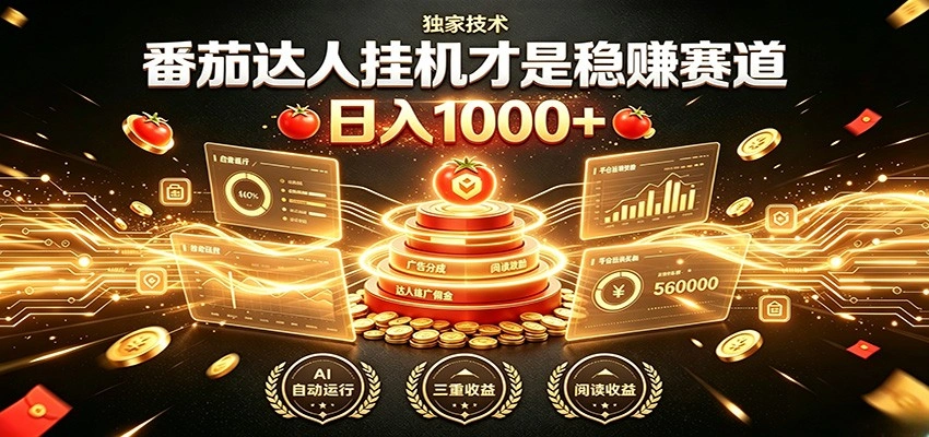 别再瞎找副业！番茄达人挂机才是稳赚赛道 日入1000+-科技美南博客