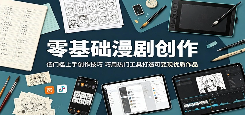 零基础漫剧创作：低门槛上手创作技巧，巧用热门工具打造可变现优质作品-科技美南博客