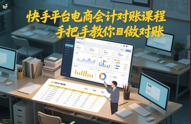 快手平台电商会计对账课程，手把手教你做对账-科技美南博客