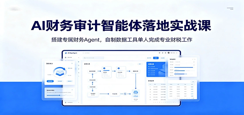 AI财务审计智能体落地实战课：搭建专属财务Agent，自制数据工具单人完成专业财税工作-科技美南博客