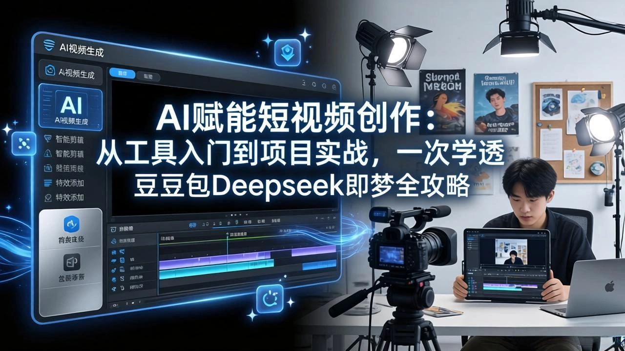 AI赋能短视频创作：从工具入门到项目实战，一次学透豆包Deepseek即梦全攻略-科技美南博客