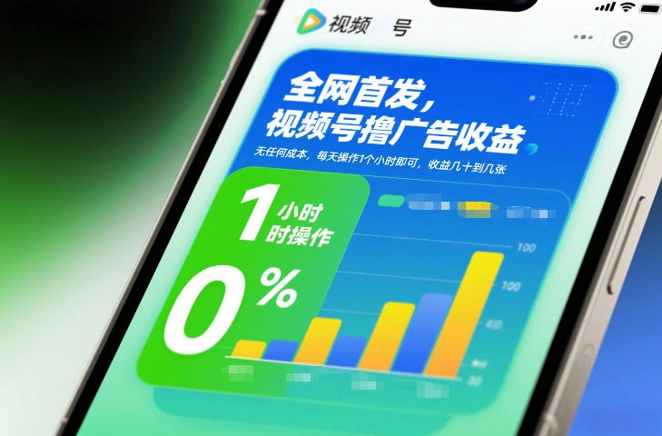 全网首发，视频号撸广告收益，无任何成本，每天操作1个小时即可，收益几十到几张-科技美南博客