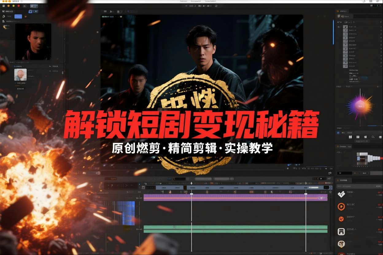 短剧拉新之原创燃剪精简剪辑实操课，解锁短剧变现秘籍-科技美南博客