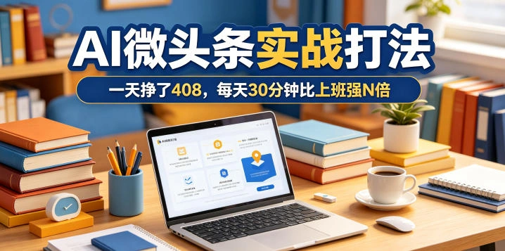 一天挣了408，AI微头条实战打法，每天30分钟比上班强N倍-科技美南博客