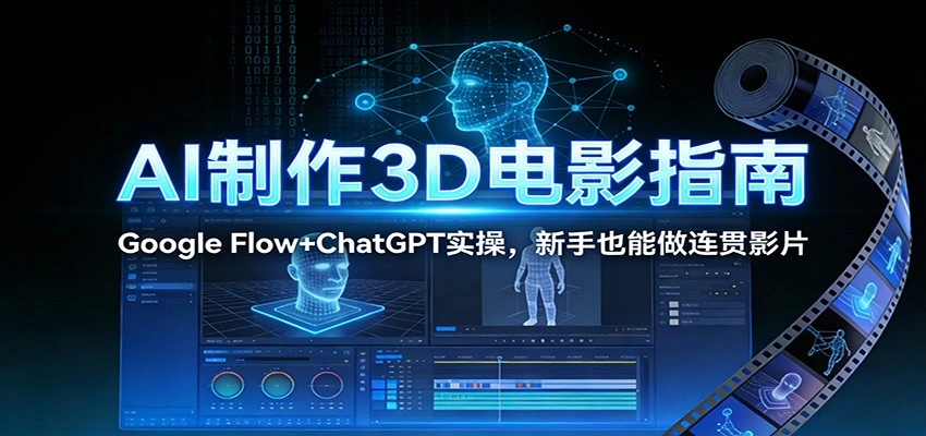 AI制作3D电影指南：Google Flow+ChatGPT实操，新手也能做连贯影片-科技美南博客