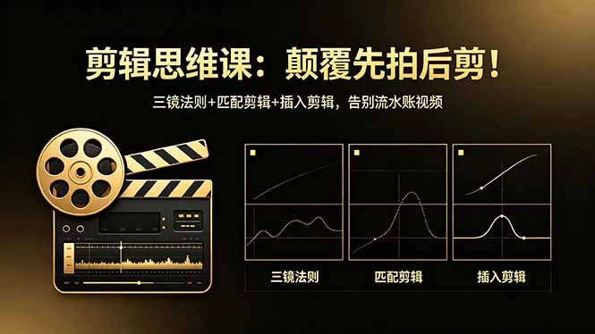 剪辑思维课：颠覆先拍后剪！三镜法则+匹配剪辑+插入剪辑，告别流水账视频-科技美南博客