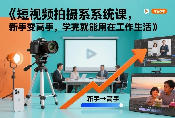 短视频拍摄系统课，新手变高手，学完就能用在工作生活-科技美南博客
