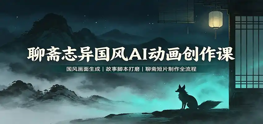 聊斋志异国风AI动画创作课：国风画面生成，故事脚本打磨，聊斋短片制作全流程-科技美南博客