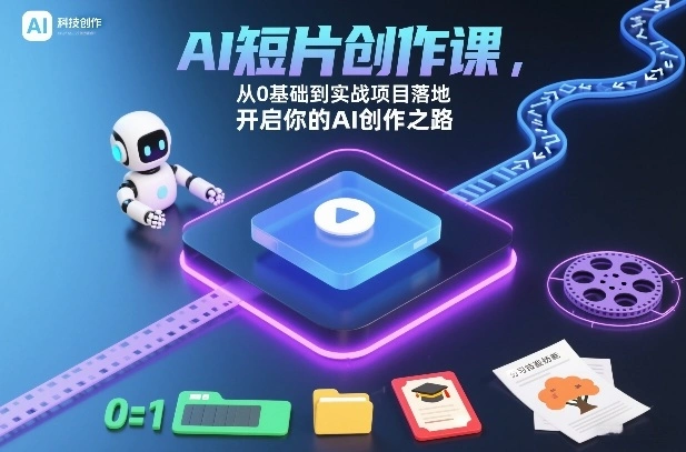 AI短片创作课，从0基础到实战项目落地，开启你的AI创作之路-科技美南博客