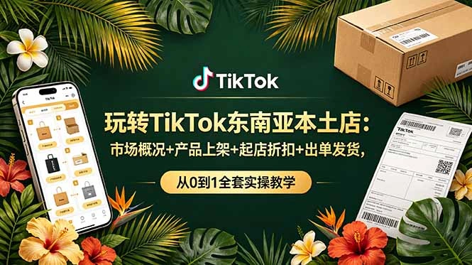 玩转TikTok东南亚本土店：市场概况+产品上架+起店折扣+出单发货，从0到1全套实操教学-科技美南博客