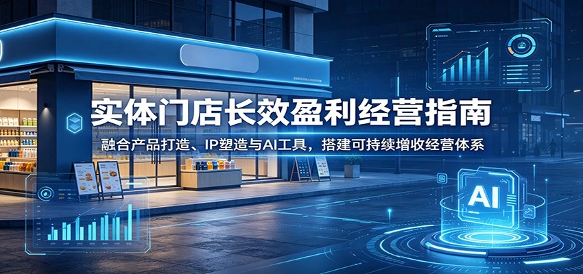 实体门店长效盈利经营指南：融合产品打造、IP塑造与AI工具，搭建可持续增收经营体系-科技美南博客