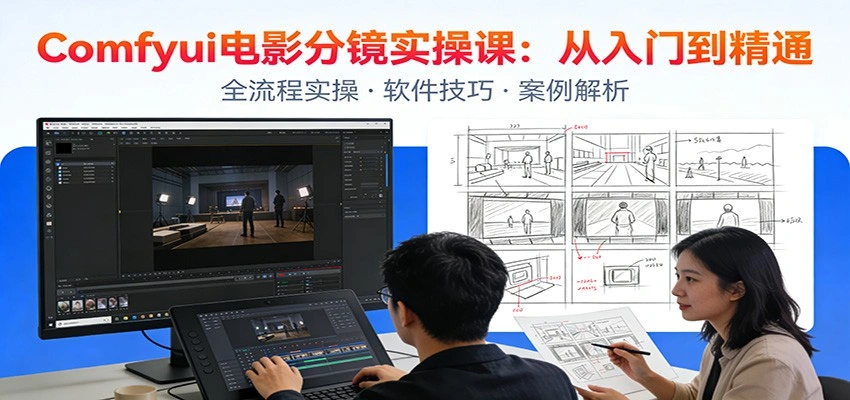 ComfyUI电影分镜实操课：分镜一致性，全流程AI视频制作，零基础也能做专业分镜-科技美南博客