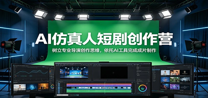 AI仿真人短剧创作营：树立专业导演创作思维，依托AI工具完成成片制作-科技美南博客
