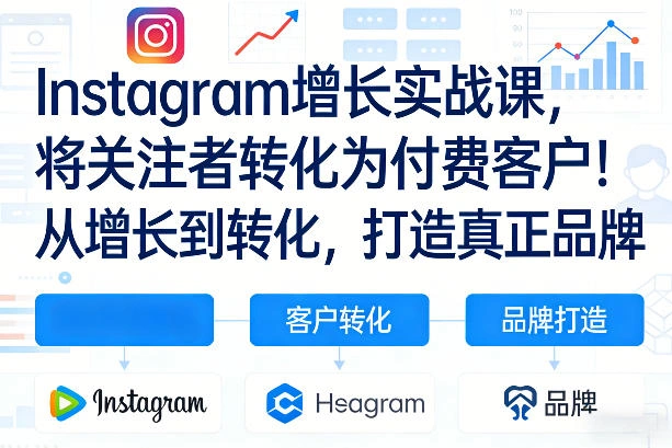 Instagram增长实战课，将关注者转化为付费客户！从增长到转化，打造真正品牌(双语字幕)-科技美南博客