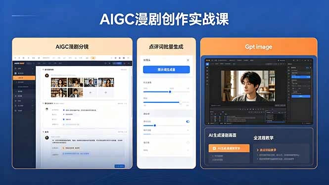 AIGC漫剧创作实战课，提示词批量生成分镜剧本，Gpt image+维洛全流程教学助你AI变现-科技美南博客