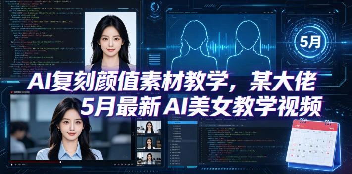AI复刻颜值素材教学，某大佬5月最新AI美女教学视频，内含4月好物复刻教学-科技美南博客