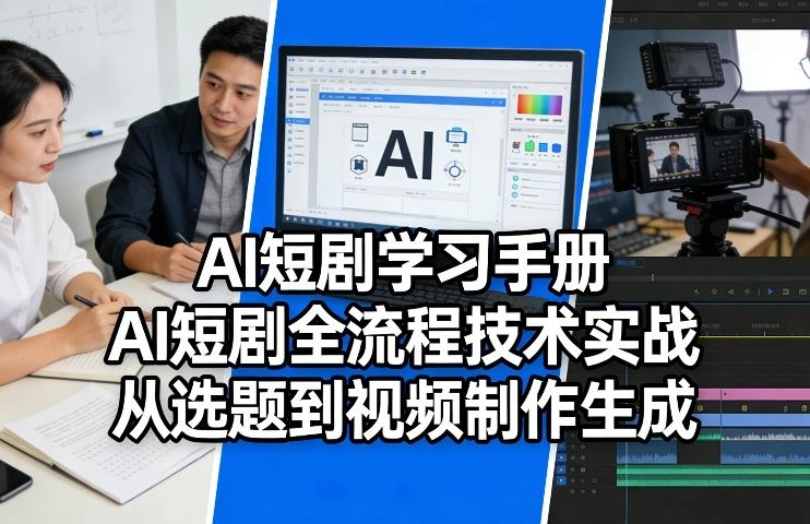AI短剧学习手册，AI短剧全流程技术实战，从选题到视频制作生成-科技美南博客