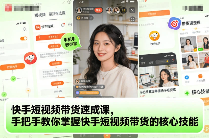 快手短视频带货速成课，手把手教你掌握快手短视频带货的核心技能-科技美南博客