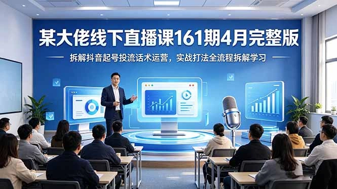 某大佬线下直播课161期4月完整版，拆解抖音起号投流话术运营，实战打法全流程拆解学习-科技美南博客