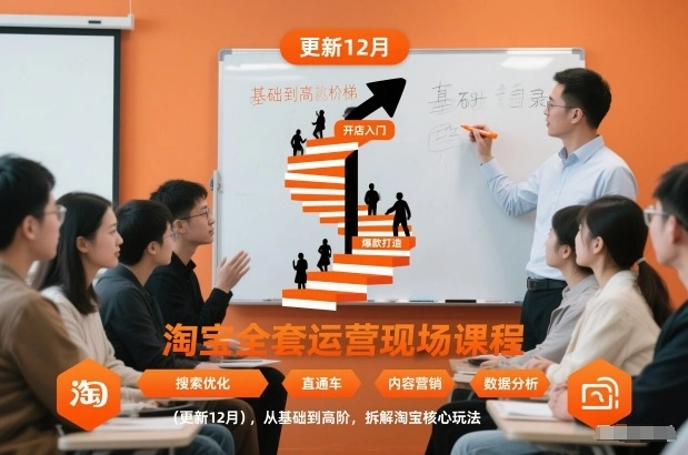 淘宝全套运营现场课程(更新12月),从基础到高阶,拆解淘宝核心玩法-科技美南博客