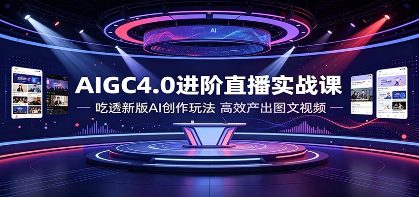 AIGC4.0进阶直播实战课：吃透新版AI创作玩法，高效产出图文视频-科技美南博客