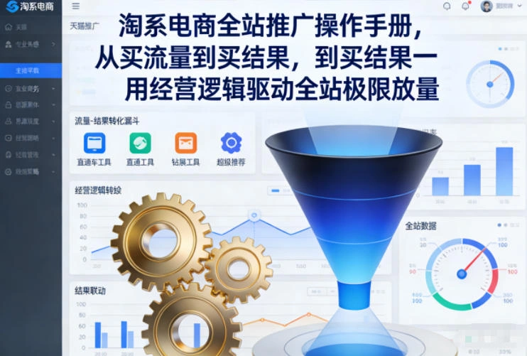 淘系电商全站推广操作手册，从买流量到买结果一用经营逻辑驱动全站极限放量-科技美南博客