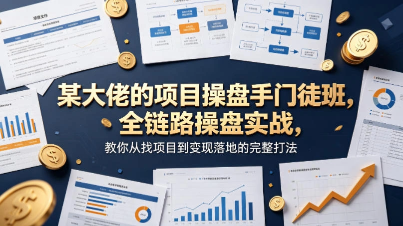 某大佬的项目操盘手门徒班，全链路操盘实战，教你从找项目到变现落地的完整打法-科技美南博客