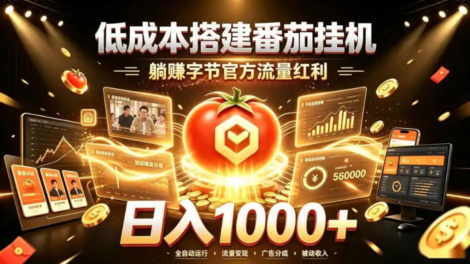 低成本搭建番茄挂G，躺賺字节官方流量红利，日入1k+，全程傻瓜式落地【揭秘】-科技美南博客