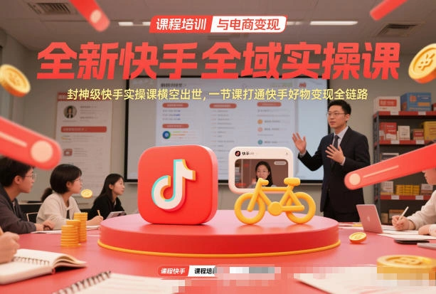 全新快手全域实操课，封神级快手实操课横空出世，一节课打通快手好物变现全链路-科技美南博客