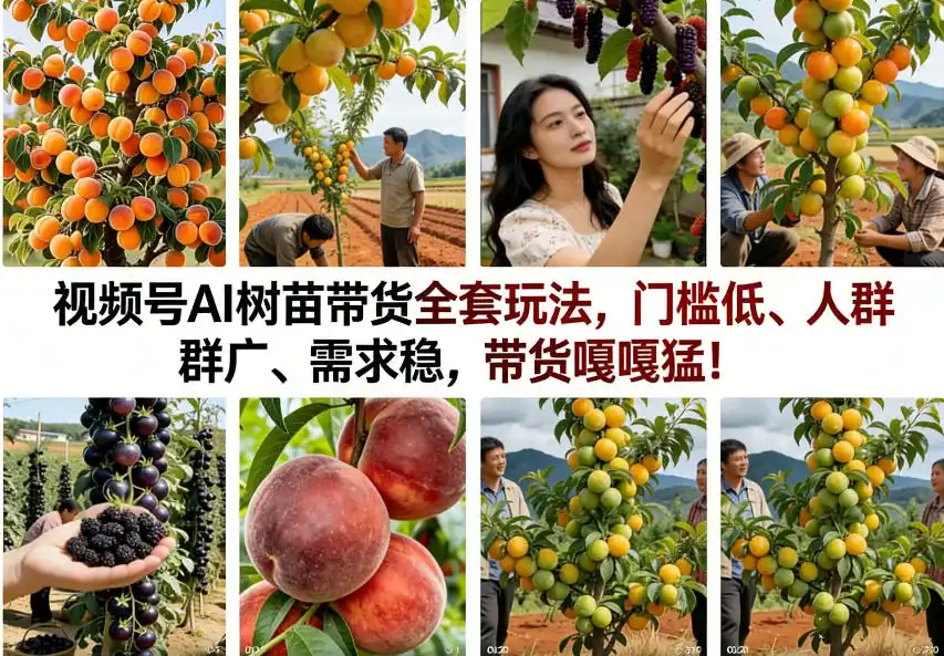 视频号AI树苗带货全套玩法，门槛低、人群广、需求稳，带货嘎嘎猛！(更新0908)-科技美南博客