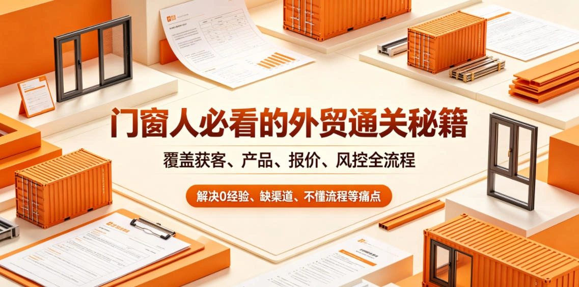 门窗人必看的外贸通关秘籍，块覆盖获客、产品、报价、风控全流程，解决0经验、缺渠道、不懂流程等痛点-科技美南博客