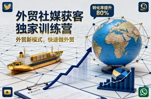 外贸社媒获客独家训练营，外贸新模式，快速做外贸(更新26年4月)-科技美南博客
