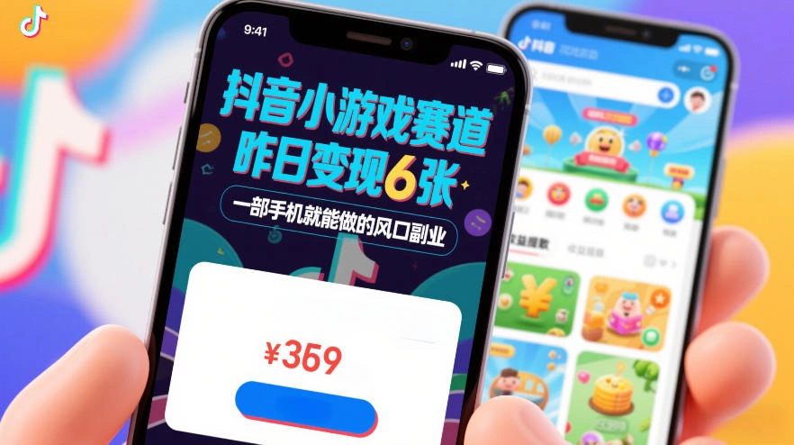 抖音小游戏赛道，昨日变现600+，零基础一部手机就能做的风口副业【揭秘】-科技美南博客