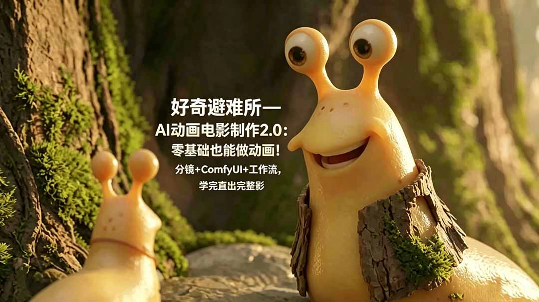 好奇避难所—AI动画电影制作2.0：零基础也能做动画！分镜+ComfyUI+工作流，学完直出完整影片-科技美南博客