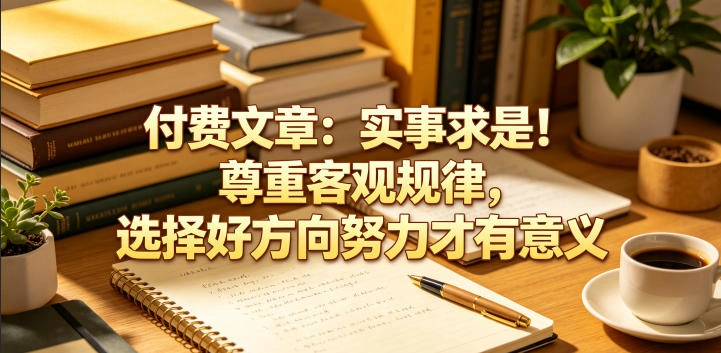 付费文章：实事求是！尊重客观规律，选择好方向努力才有意义-科技美南博客