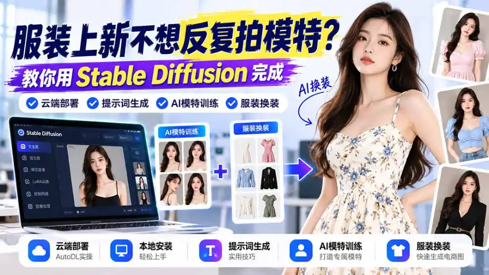 服装上新不想反复拍模特？教你用Stable Diffusion完成云端部署、提示词生成、AI模特训练与换装-科技美南博客