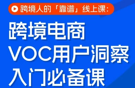 跨境电商VOC用户洞察入门必备课-科技美南博客