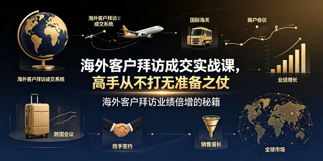 海外客户拜访成交实战课，高手从不打无准备之仗，海外客户拜访业绩倍增的秘籍-科技美南博客