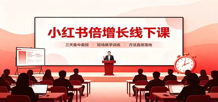 小红书倍增长线下课：三天集中面授，拆解选品、素材制作与起号全链路-科技美南博客