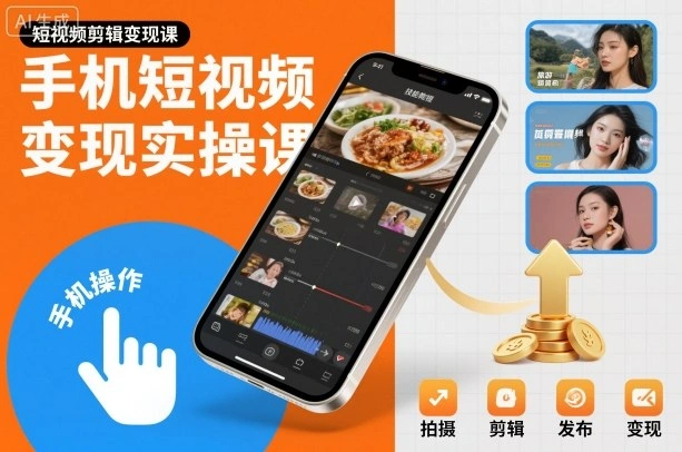 手机短视频变现实操课,短视频剪辑变现课-科技美南博客