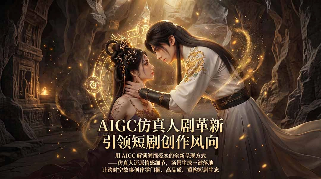 AIGC 仿真人短剧创作革新，解锁仙侠爱恋全新呈现，一键出高质场景，零门槛打造爆款剧集-科技美南博客