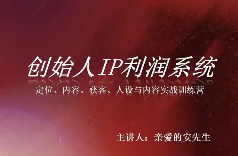 创始人IP利润系统8月训练营，定位、内容、获客、人设与内容实战训练营-科技美南博客