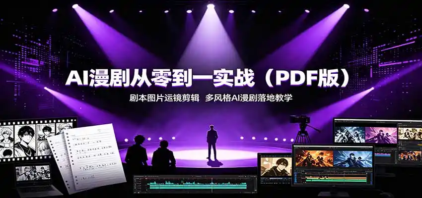 AI漫剧从零到一实战(PDF版)：剧本图片运镜剪辑，多风格AI漫剧落地教学-科技美南博客