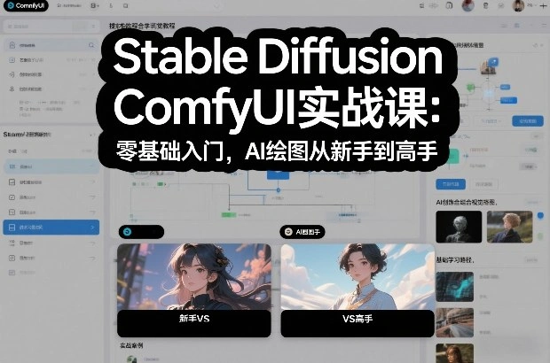 Stable Diffusion ComfyUI实战课：零基础入门，AI绘图从新手到高手-科技美南博客