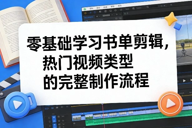 零基础学习书单剪辑,热门视频类型的完整制作流程(更新2026)-科技美南博客