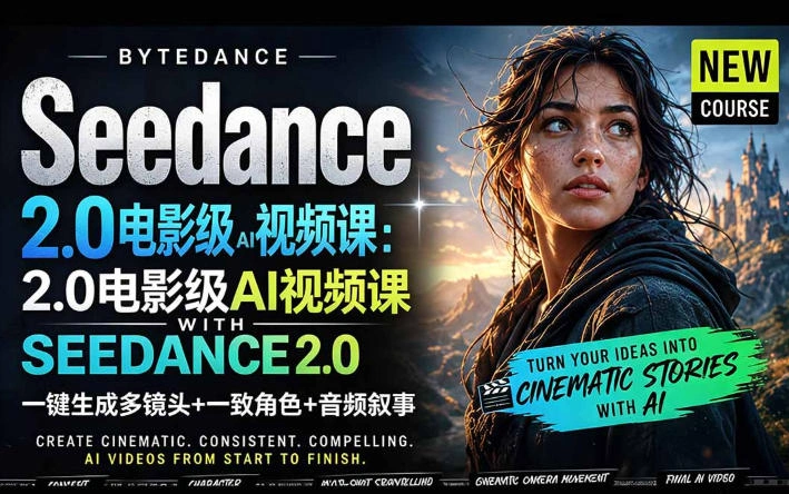 字节跳动的Seedance 2.0 AI电影视频生成制作教程，一键生成多镜头+一致角色+音频叙事-中英字幕-科技美南博客