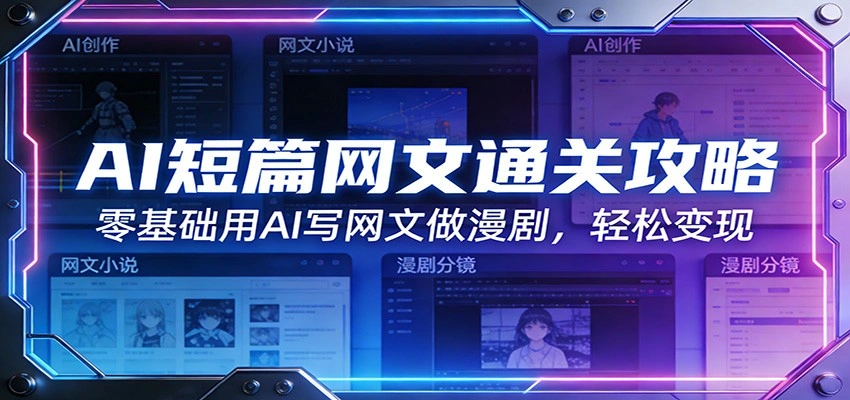 AI短篇网文通关攻略:零基础用AI写网文做漫剧,轻松变现-科技美南博客